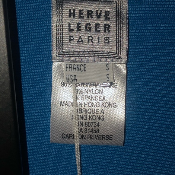 Herve Leger Blue Top with Band - Picture 7 of 11